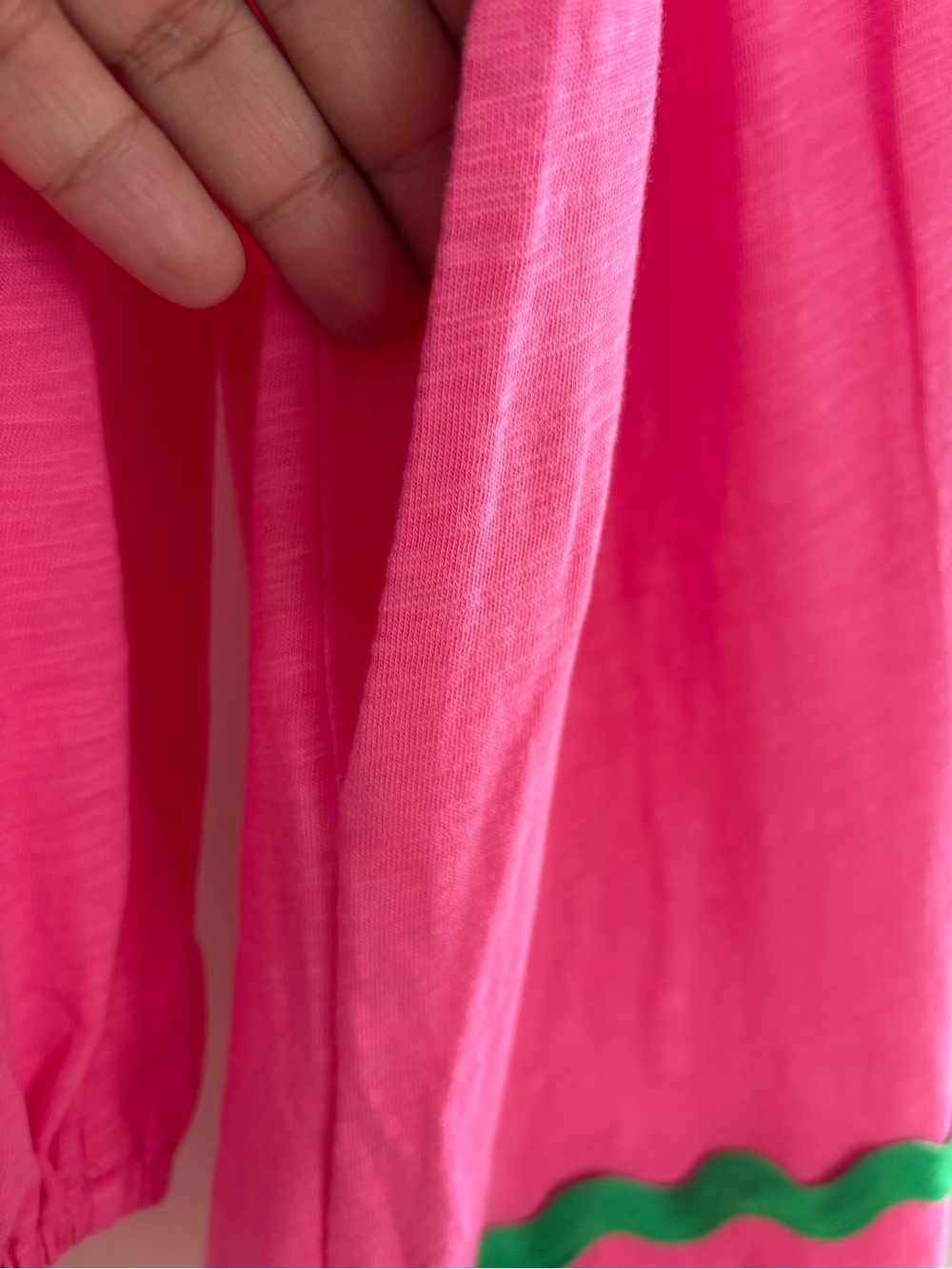 Boden Pink Rickrack Trim Jersey Dress 12R - Picture 6 of 12